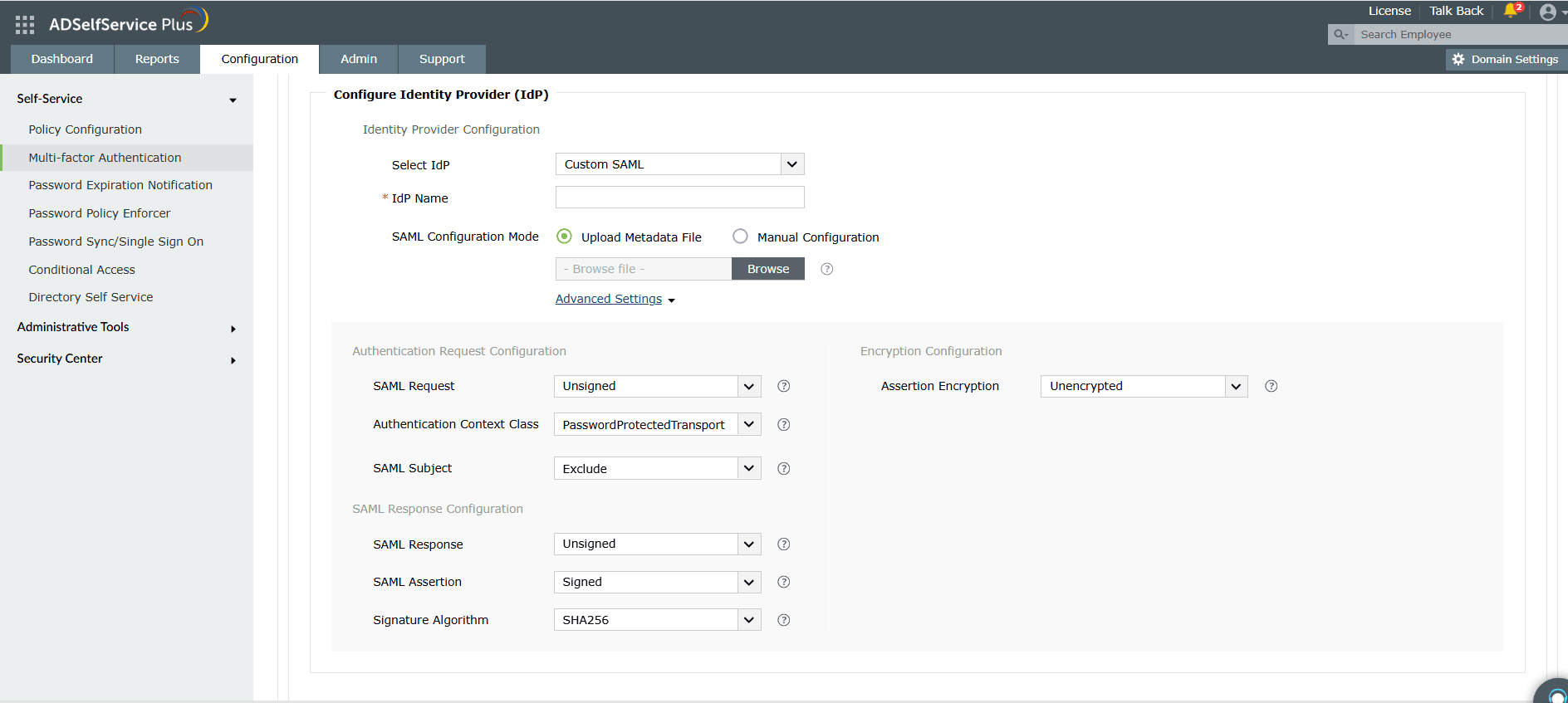 SAML Authentication